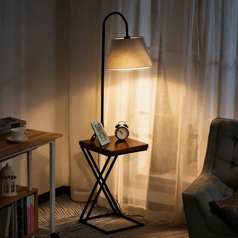 Lampada da terra moderna con caricatore wireless e testa flessibile per soggiorno, camera da letto e ufficio, 36x36x165 cm