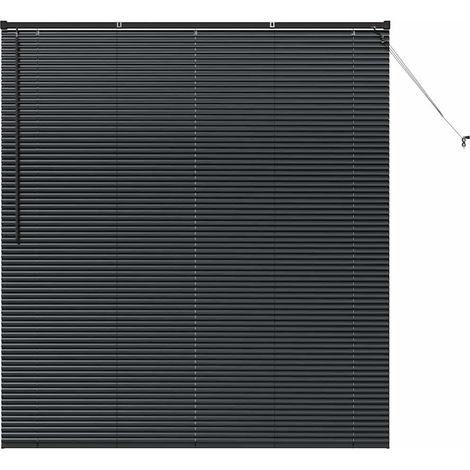 Maison Exclusive - Persianas venecianas Manual Negro 175 x 155 cm