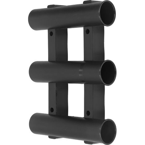 Support de canne à pêche 3 tubes en ABS, rangement pour accessoires de pêche, adapté eau douce et mer, kayak, bateau, yacht, couleur noir (1/5)