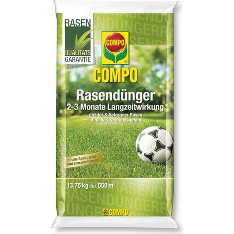 COMPO Rasendünger mit Langzeit 13,75 kg für 550 m2 (1/2)