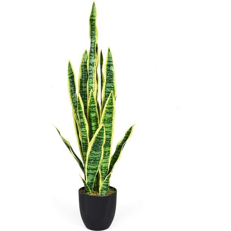 COSTWAY Planta Artificial Alta de 90 cm Árbol Simulación con Maceta y Hojas para Oficina Hogar Boda Interior Decoración (1/5)