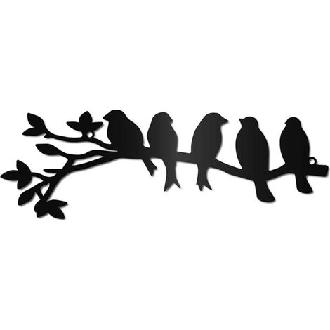 10 cm Décor mural métal noir, décoration murale pour salle à manger cour jardin (1/5)