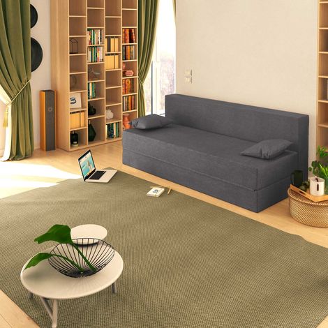 Baldiflex Divano Letto Morbido TreTris 3 Posti che diventa 3 Posti letto colore Grigio (1/4)