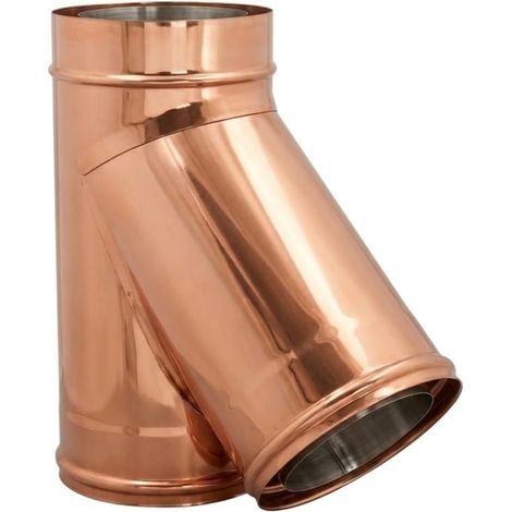 MAKA Braga 135° Canna Fumaria Doppia Parete Aria Inox Rame Ø 200 mm (esterno 250) (1/5)