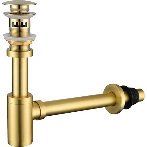 Kit de drainage - avec fonctions de drainage et de trop-plein - or brossé (1/5)