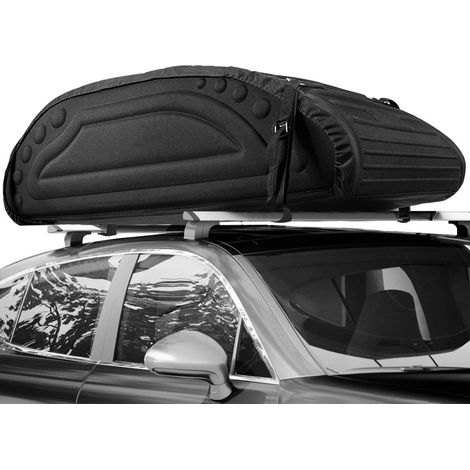 COSTWAY Borsa da Tetto per Auto Impermeabile 14Cu.Ft/400L, Box Tetto Universale Pieghevole con Borsa+ 4 Cinghie Rinforze+ 4 Ganci, Portabagagli per Tutti i Veicoli con/senza Barre Portapacchi (1/5)