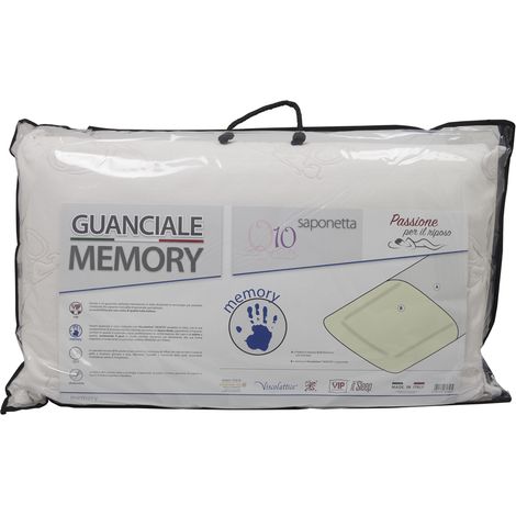 Guanciale Cuscino Letto 42x72 cm Memory Anallergico Traspirante Q10 (1/5)