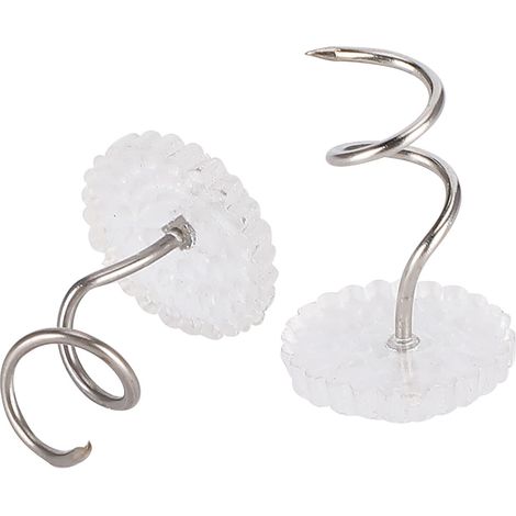 Twisted Pin 100Pcs Nail Fixe Spirale Transparent Antidérapant En Acier Inoxydable Quilting Pins 100/boîte de clous en spirale (1/5)