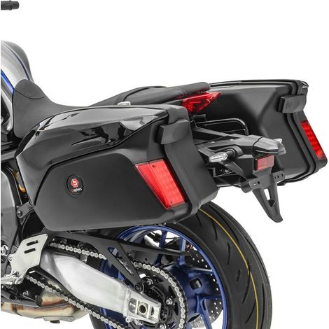 Seitenkoffer Motorrad + Bagtecs PX74 LED Universalhalter schwarz