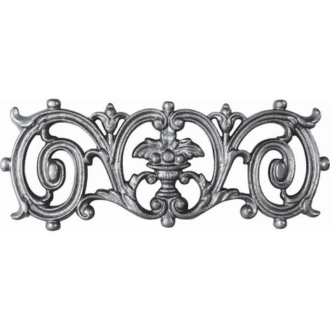 Deco Fer Forge – Frise en fonte double face pour garde-corps – Hauteur 140mm – Largeur 350mm – À souder – Résistante à la corrosion