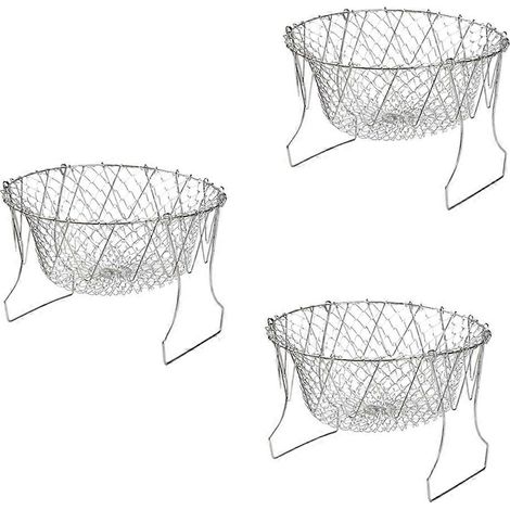 Zusammenklappbarer Frittierkorb, Abtropfkorb für Haushaltsöl, Küchenutensilien, Gemüsekorb, Filter (1/5)