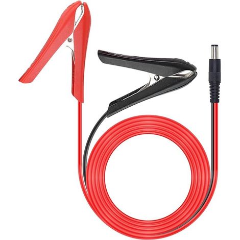 cable de batterie DC avec pinces crocodiles DC 5,5 x 2,1 mm male vers des pinces de batterie, cordon d'extension pour chargeur de voiture 12-24V, cable d'alimentation pour accessoires auto (1/5)