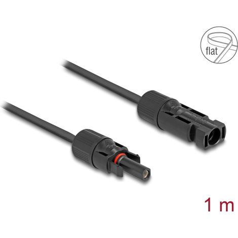 Delock Cable plano solar DL4 de 4 mmÂ² macho a hembra de 1 m negro
