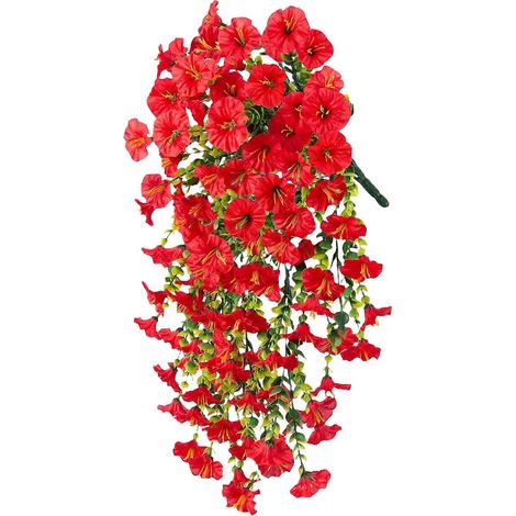 Composition florale artificielle réaliste en soie, composée d'eucalyptus et de liserons, à suspendre au mur pour la décoration de la maison et du bureau BR(BR)-AquaForge (1/5)