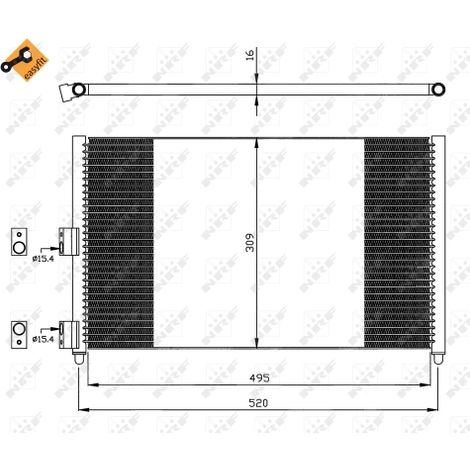 Condenseur, climatisation NRF 35502 FIAT 51708909 51733013