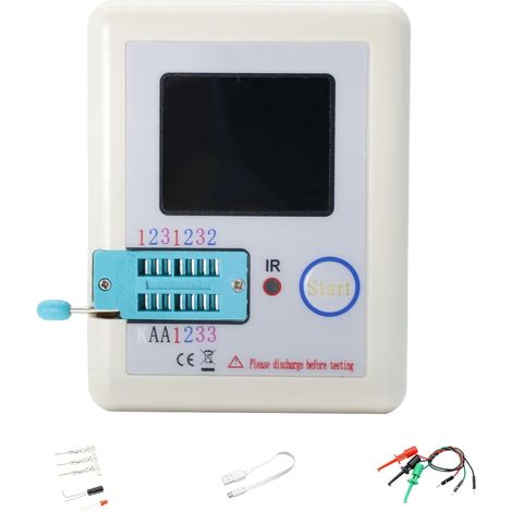 Sollbry TC1 Transistortester RUIZHI LCR-T7 Transistor-Messgerät ESR-Messgerät Multifunktionstester TFT LCR-Transistortester Multifunktions-Transistortester für Dioden-Triode-Transistor-Widerstand (1/5)