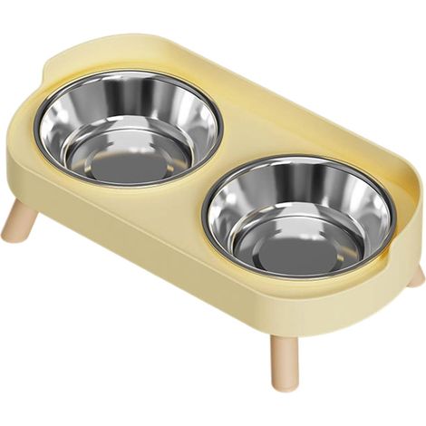 1 Lot Gamelle surélevée double,Acier inoxydable,Support stable,Antidérapant,Pour chien toutes races