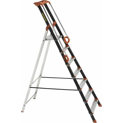 Alu-Stufen-Stehleiter Pro UP CENTAURE 7 Stufen gebördelt - Arbeitshöhe 3,41m - 239207