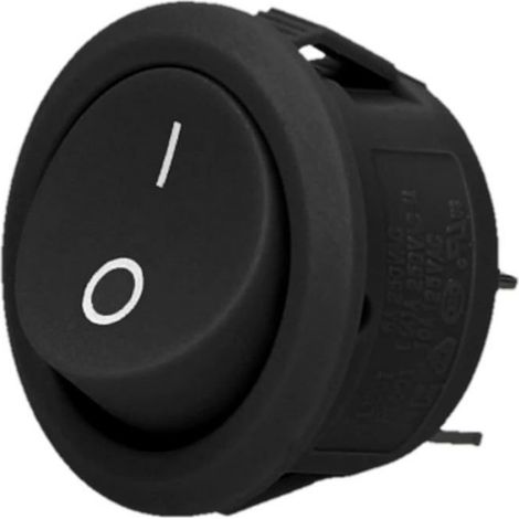 Interrupteur À Bascule Rond - 23 mm x 25 mm - SPST 230 V  50 Hz - Pour Tableau Électrique Bateau Voiture Camping-Car - 1 Pièce (1/5)