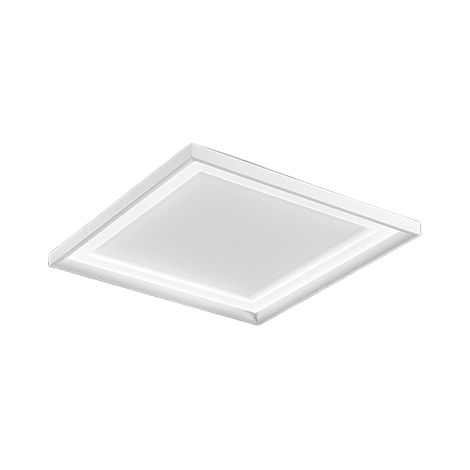 Plafonnier Led Carré En Métal Blanc Mat 40W 3000K, Lampe De Plafond Moderne Au Design Minimaliste, Dimensions L.50X50 Cm - Marque Perenz Design (1/3)