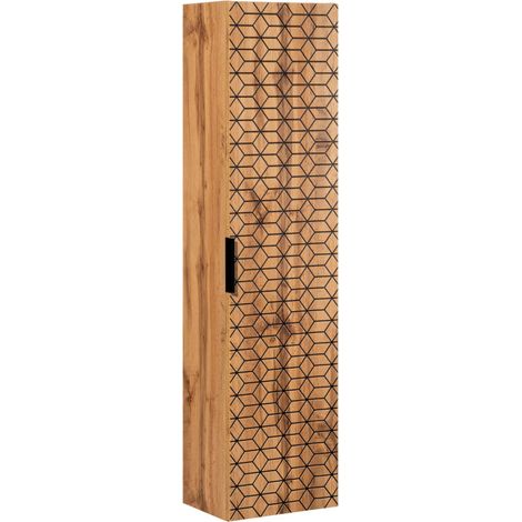 Colonne de salle de bain en bois - H 140 x L 35 x P 25 cm - Precious Wotan - Livraison gratuite