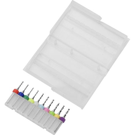 Jeu de 10 micro-forets en carbure de tungstène de 1,1 à 2,0 mm pour circuits imprimés (1/5)