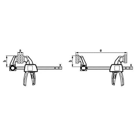 Abrazadera de una mano bessey ezs11-4 11 cm paquete 2 rápido (1/5)