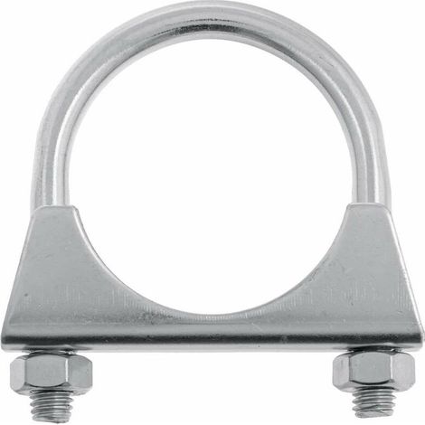 Collier pot échappement universel 83mm tracteur 2 vis tuyau tube acier fixation support serrage à vis voiture véhicule