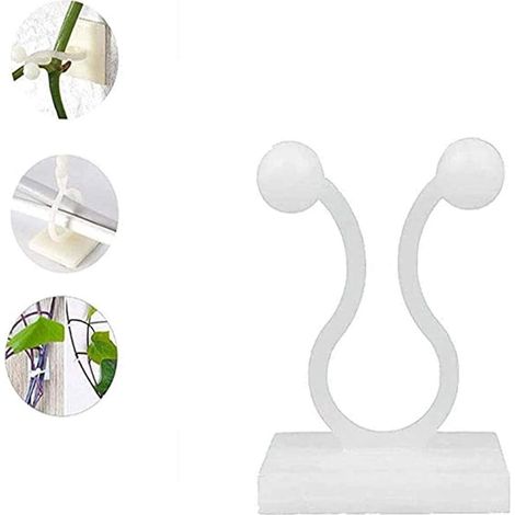 100 pièces - supports muraux pour plantes grimpantes - fixation murale invisible pour plantes grimpantes - crochet auto-adhésif pour la fixation des plantes - plante grimpante (1/5)