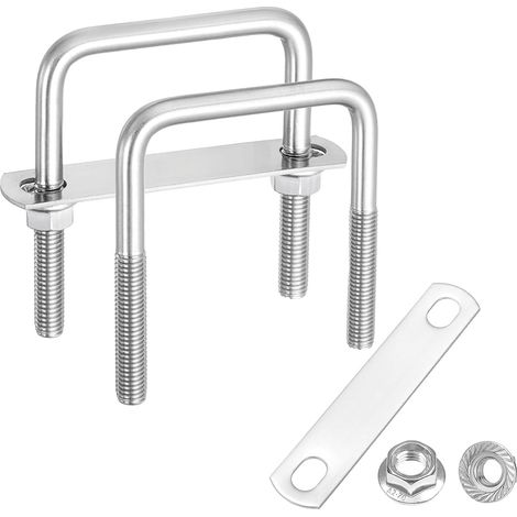 2 Jeux De M10 3-1/8 Pouce Largeur Intérieure Carrée U Boulons (1/5)