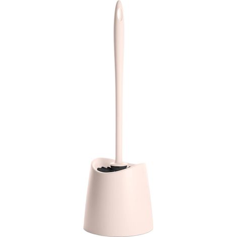 Portascopino wc da appoggio rosa con setole nere