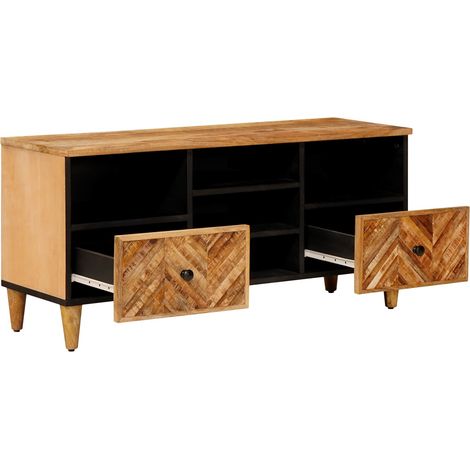 vidaXL  Storage Cabinets  Brown 100 x 33.5 x 46 cm Solid Mango Wood (1/4)
