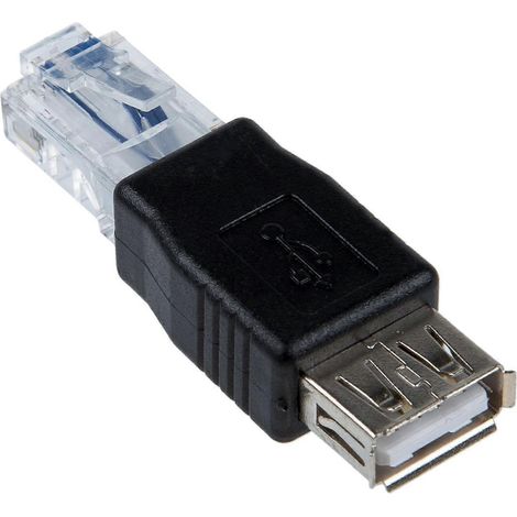 Adaptateur USB-A vers Ethernet RJ45 mâle, comme illustré sur la photo. (1/4)