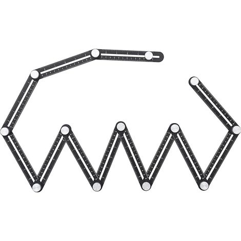 BEBUSINGOTO Mehrwinkel-Messlineal, 12-seitiges Winkelmesser-Werkzeug, verbessertes Schablonen-Werkzeug, Positionsanzeige aus Aluminiumlegierung (1/5)