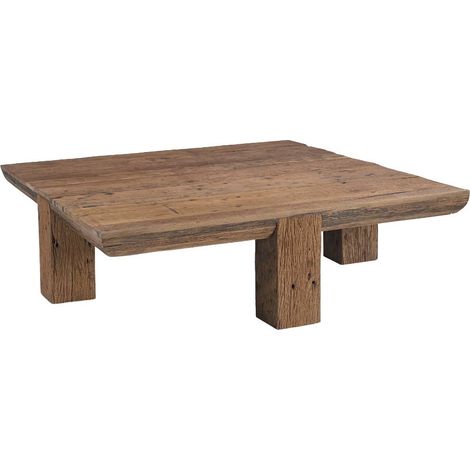 Table basse carrée en bois recyclé Capucine (1/5)