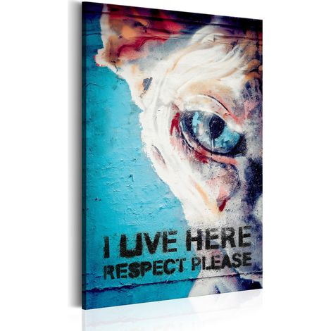 Quadro - I Live Here, Respect Please - 80x120 (1/4)