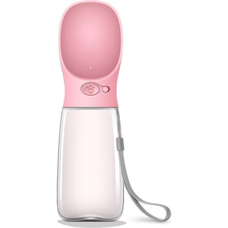 Bouteille d'eau pour chien, distributeur d'eau portable et étanche pour chiots avec mangeoire intégrée, idéale pour les promenades, la randonnée et les voyages en extérieur. Plastique de qualité alime (1/3)