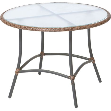 Ravenna Tisch 150x85cm Graphit/Schoko Alu/Kunststoff