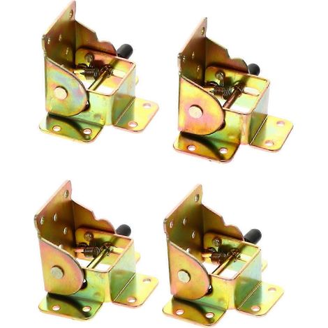 Quatre pieds de table avec charnières pliantes, freins de pliage à 90 degrés et boucles carrées sur les pieds de table. (1/5)