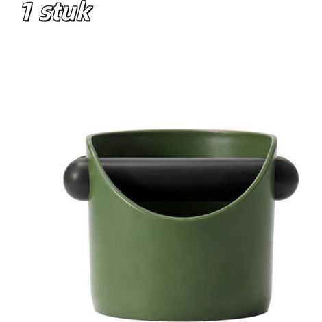 Poubelle à marc de café antichoc durable plateau presse barista tige amovible base antidérapante accessoire expresso verte (1/5)
