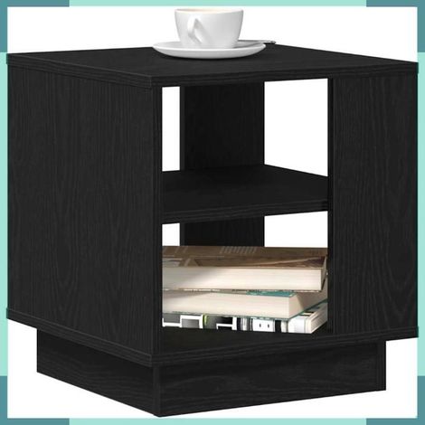 Table basse - 862715 - Chêne noir - Bois d'ingénierie - 2 étagères (1/5)