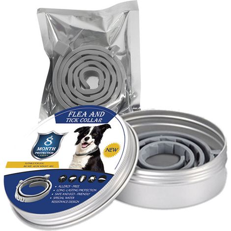Colliers pour chiens 1 pièce collier anti-insectes et anti-puces pour chiens (grands chiens 35 kg 62 cm, emballage bleu) colliers anti-insectes et anti-puces (1/2)