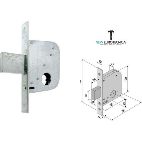 Serratura cancello infilare 071454 welka entrata 45 mm