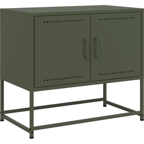 vidaXL TV-Schrank olivgrün 68,5x39x60,5 cm Stahl