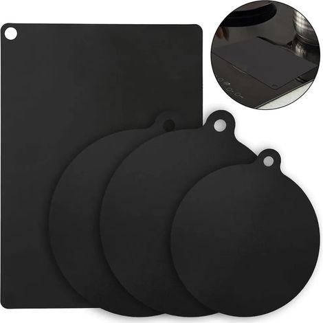 Tappetini per piano cottura a induzione, confezione da 5, in silicone, resistenti al calore e ritagliabili, proteggono il piano cottura dai graffi. (1/5)
