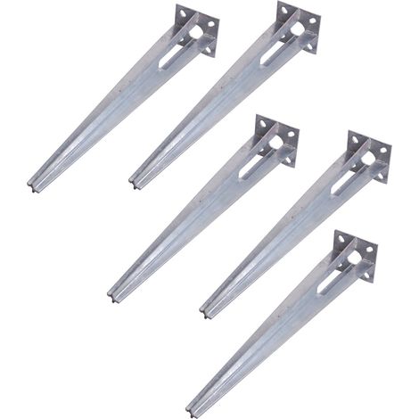 5x Bodenhülse Einschlaghülse für Ø 34 mm Bodeneinschlaghülse 50 cm Länge Zaunpfahl verzinkt Aufnahme 100x100 mm (1/3)