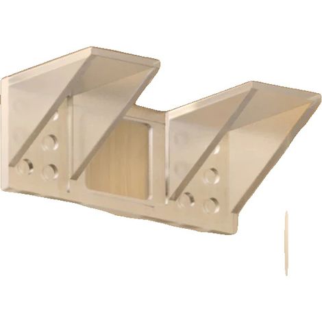 Staffe adesive per mensole, struttura resistente, facile installazione, doppie - 2 pezzi (1/2)