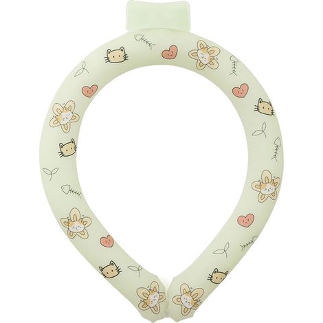 Tube Rafraîchissant pour Cou en TPU PCM Réutilisable - Écharpe de Cou Froide Portable pour Travailleurs en Extérieur, Sports et Temps Chaud d'Été - Vert (1/5)