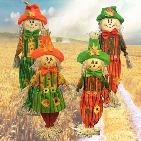 Halloween-Gartendekoration, stehende Schaukel, Vogelscheuche, 1 Stück (1/3)