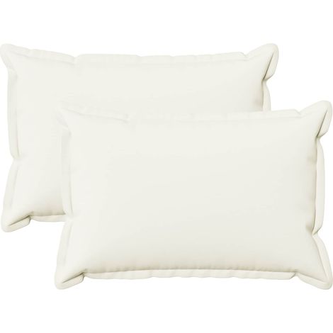 Funda de almohada 2 pcs HOUTEN Blanco 50 x 80 cm Lino Sintético vidaXL